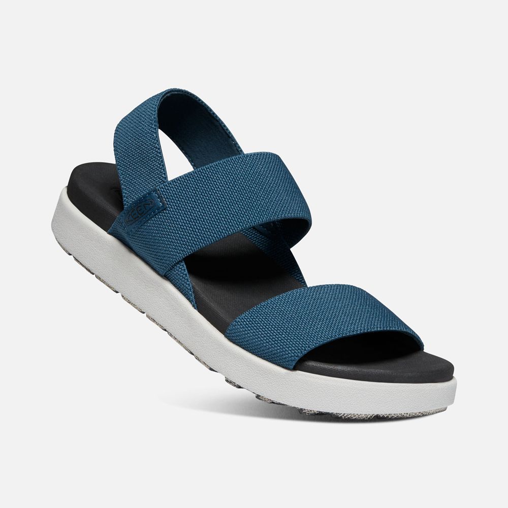 Sandalias de playa Keen Mexico Azules/Negros - Mujer Elle Backstrap - FW3890512